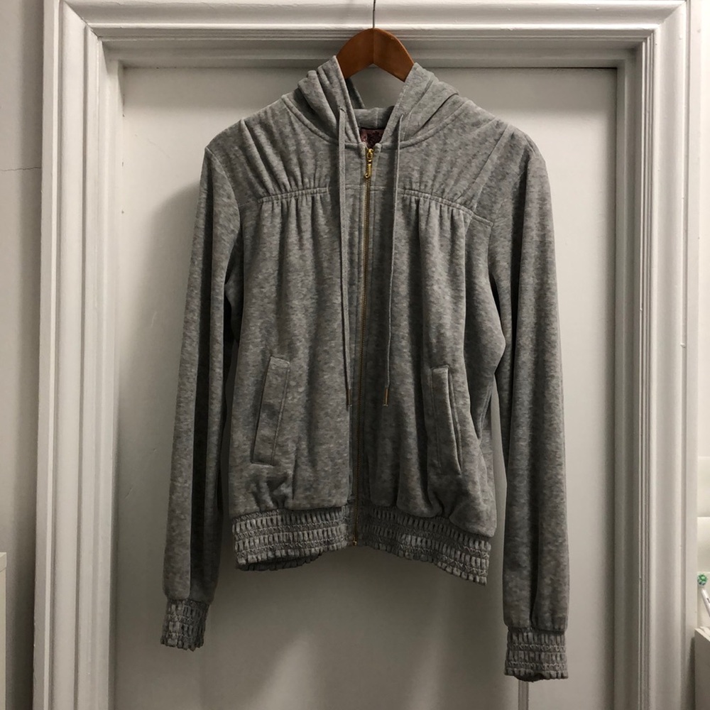 Juicy Couture grey velour hoodie